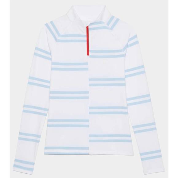 NEW G/FORE offset stripe tech jersey quarter zip pullover in snow - Picture 4 of 4